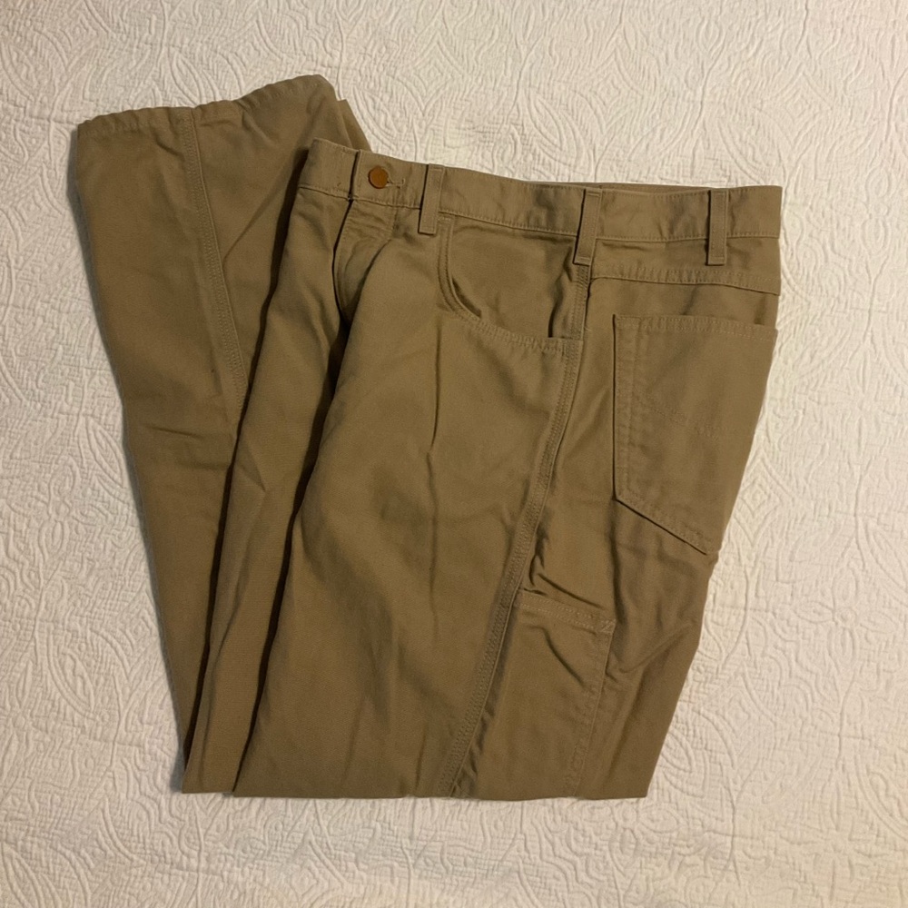 Carhartt FR Pants Mens 32x30 Khaki Flame Resistant CAT 2 FRB159 Loose Fit - Picture 4 of 11